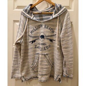 Mission Beach San Diego Hoodie Pullover  MV Sport  Cotton Blend  S